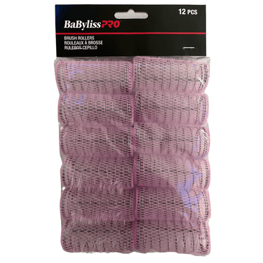BABYLISS PRO_Brush Rollers Pink 12pcs (2.5cm | 1-1/8